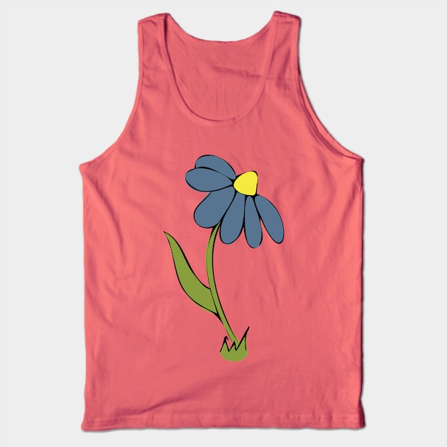 Daisy Whimsical Cartoon Illustration Happy Colours Tank Top by Angel Dawn Design